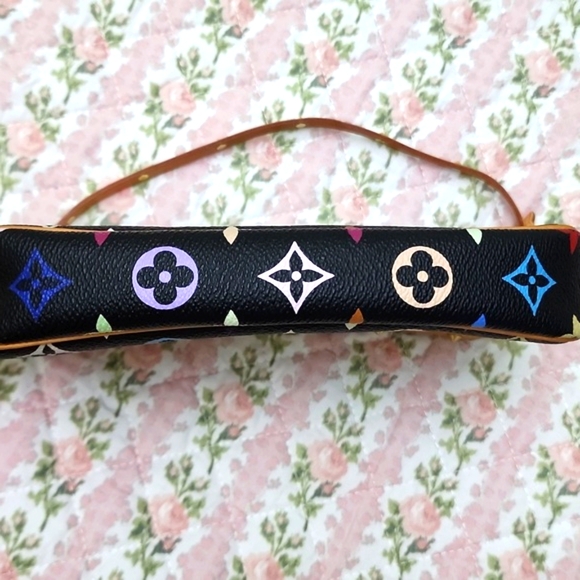 💎 Louis Vuitton Black Takashi Murakami Multicolor Monogram Pochette Bag - Picture 6 of 17